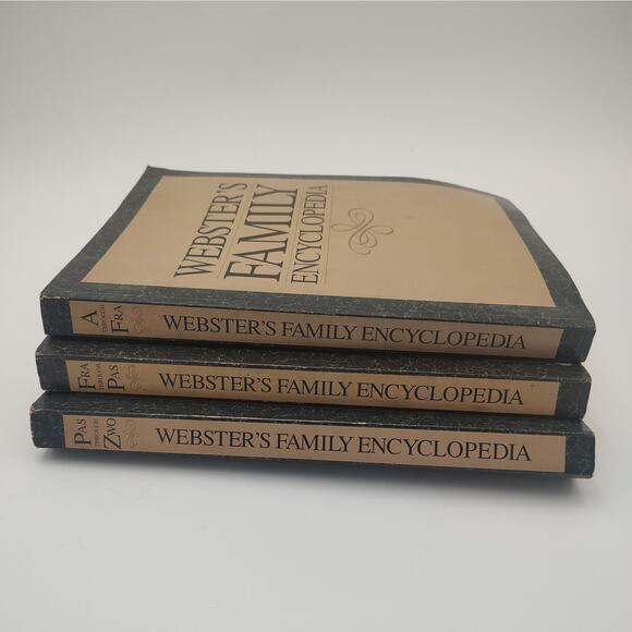 Webster's Family Encyclopedia Set A-Z Paperback Vintage Resource Books - Picture 16 of 16